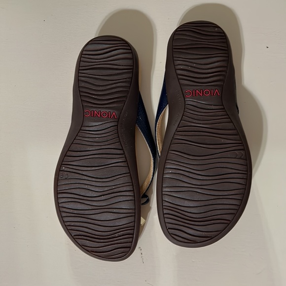 NEW Vionic Bella II Navy Midnight Blue Thong Flip Flop Sandals Size Orthopedic - Picture 4 of 9
